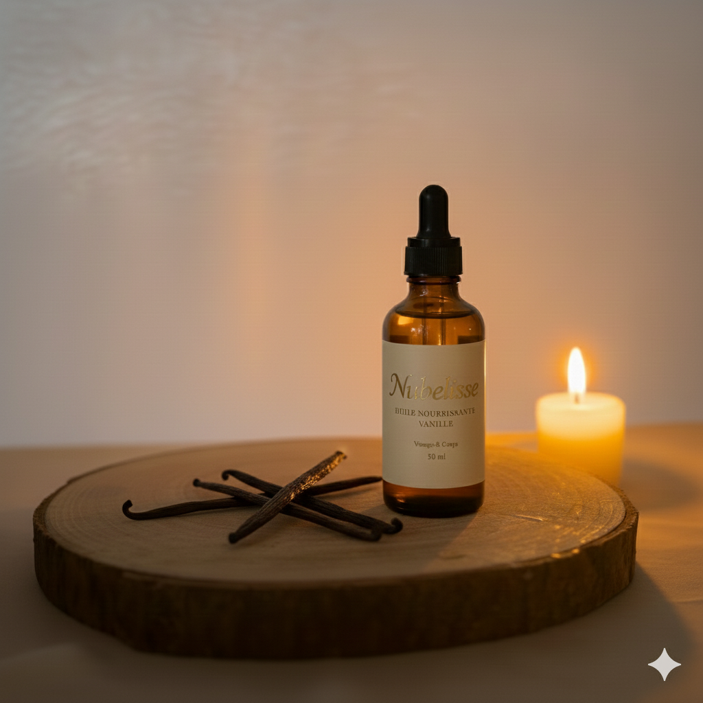HUILE APAISANTE VANILLE INTENSE - Une huile précieuse qui nourrit, apaise et sublime la peau d’un voile satiné délicatement parfumé à la vanille.